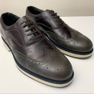 Men’s Salvatore ferragamo platform wingtip shoes